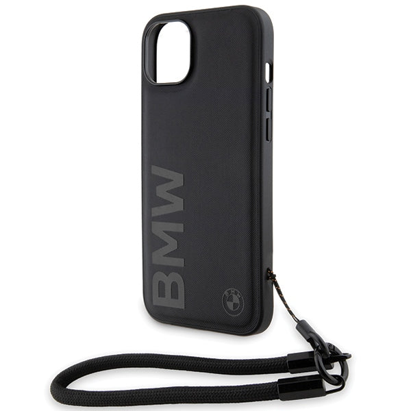 Capa para Apple iPhone 15 Plus, BMW, Signature Wordmark Cord, Preta