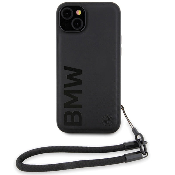 Capa para Apple iPhone 15 Plus, BMW, Signature Wordmark Cord, Preta