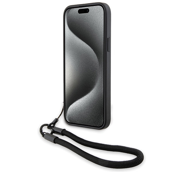 Capa para Apple iPhone 15 Plus, BMW, Signature Wordmark Cord, Preta