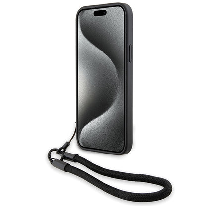 Capa para Apple iPhone 15 Plus, BMW, Signature Wordmark Cord, Preta