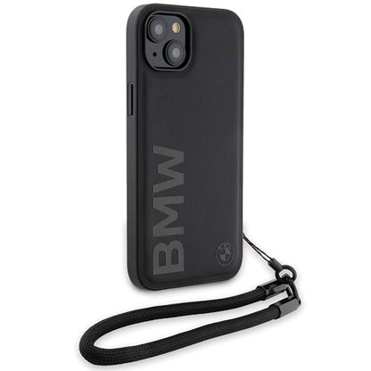 Capa para Apple iPhone 15 Plus, BMW, Signature Wordmark Cord, Preta