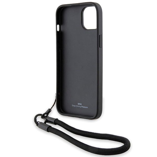 Capa para Apple iPhone 15 Plus, BMW, Signature Wordmark Cord, Preta