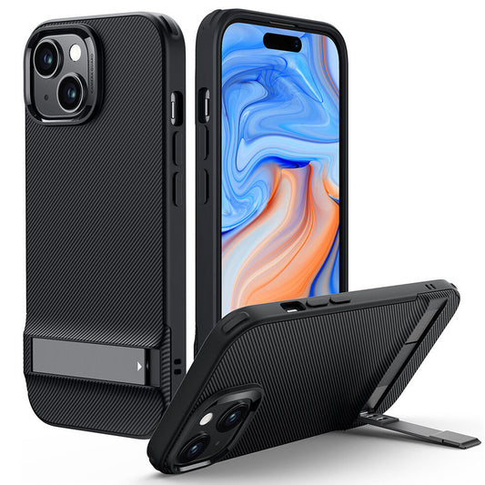 Capa para Apple iPhone 15 Plus, ESR, Air Shield Boost Kickstand, Preta