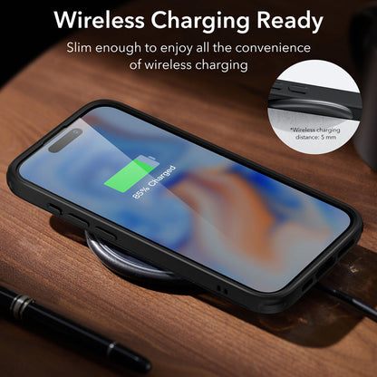 Capa para Apple iPhone 15 Plus, ESR, Air Shield Boost Kickstand, Preta