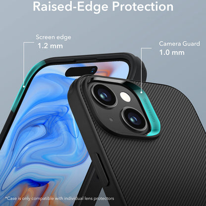 Capa para Apple iPhone 15 Plus, ESR, Air Shield Boost Kickstand, Preta