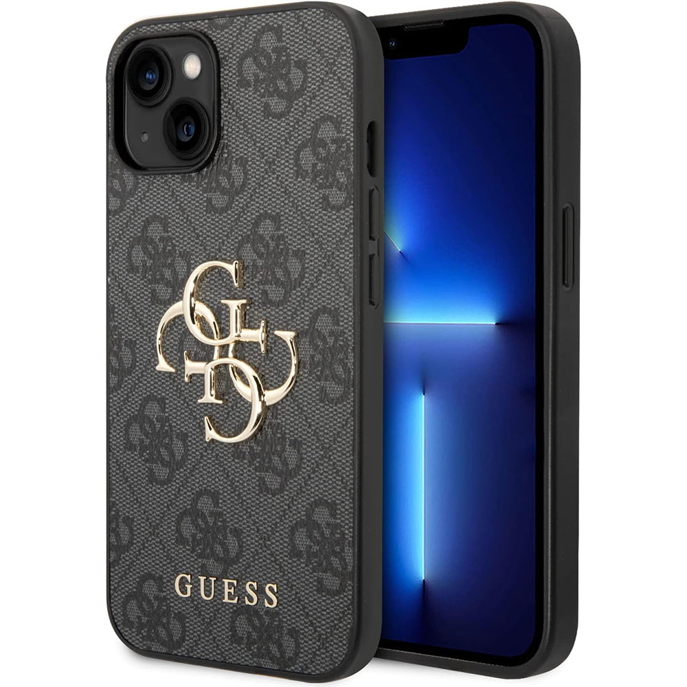 Capa para Apple iPhone 15 Plus, Guess, 4G Big Logo, Cinza