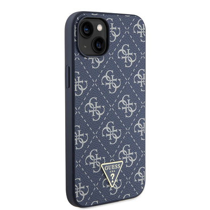 Capa para Apple iPhone 15 Plus, Guess, Logo Triângulo 4G, Azul