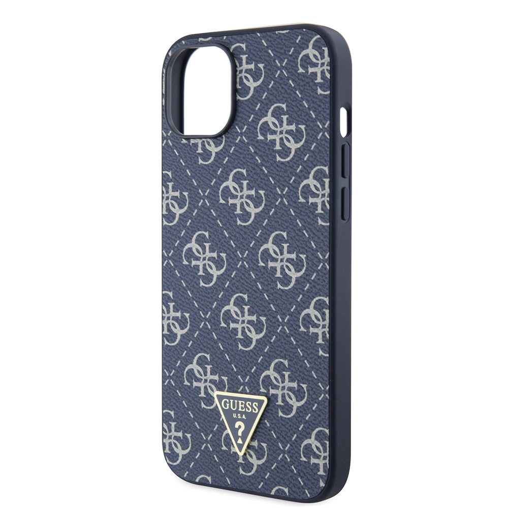 Capa para Apple iPhone 15 Plus, Guess, Logo Triângulo 4G, Azul