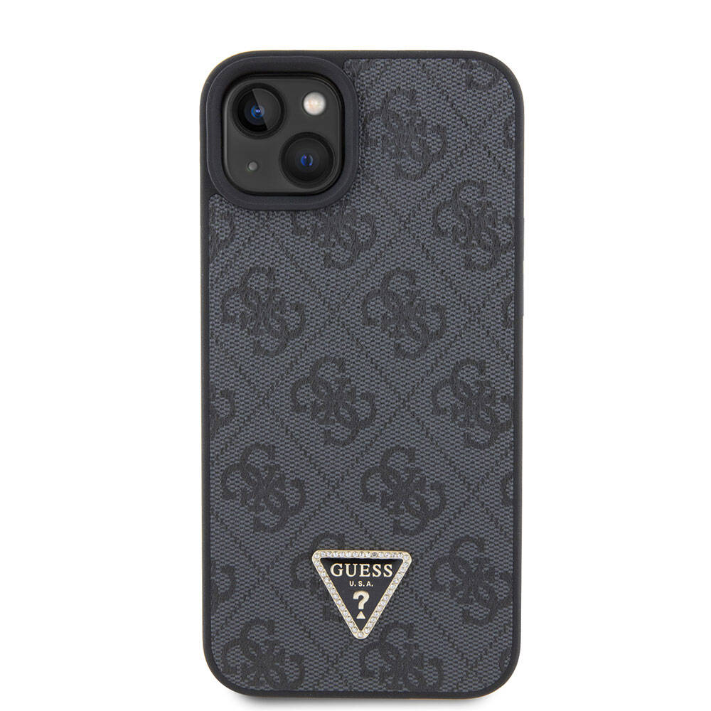 Capa para Apple iPhone 15 Plus, Guess, Crossbody 4G Metal Logo, Preta