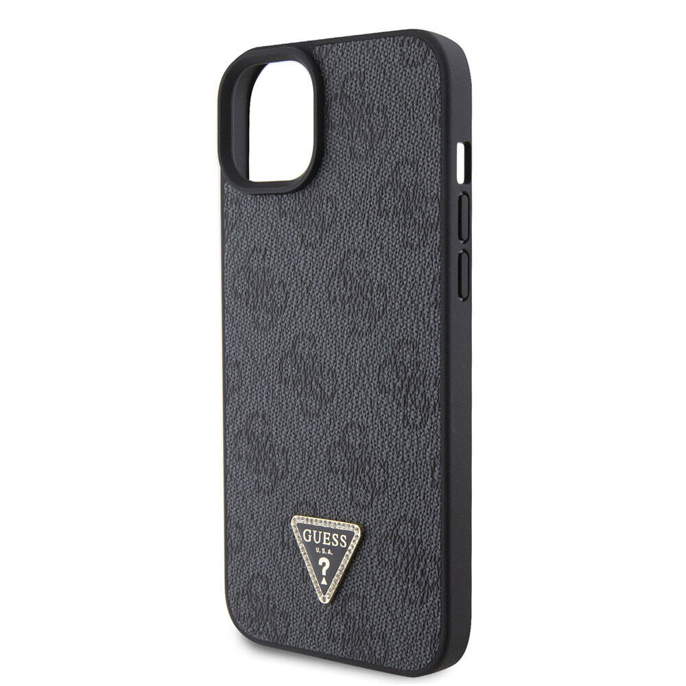 Capa para Apple iPhone 15 Plus, Guess, Crossbody 4G Metal Logo, Preta