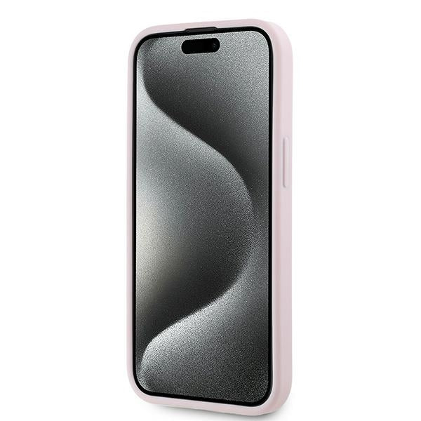 Capa para Apple iPhone 15 Plus, Karl Lagerfeld, Diagonal Quilted Script, Rosa