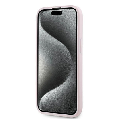 Capa para Apple iPhone 15 Plus, Karl Lagerfeld, Diagonal Quilted Script, Rosa