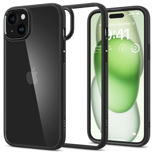 Capa para Apple iPhone 15 Plus, Spigen, Ultra Hybrid, Preta Fosca