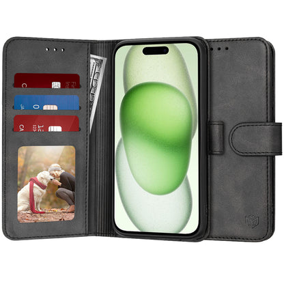 Capa para Apple iPhone 15 Plus, Techsuit, Diary Book, Preta