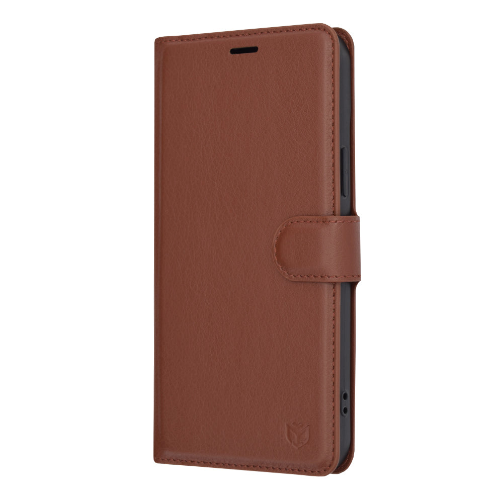 Capa para Apple iPhone 15 Plus, Techsuit, Leather Folio, Castanha