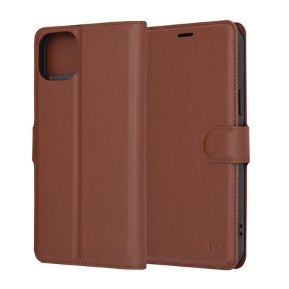 Capa para Apple iPhone 15 Plus, Techsuit, Leather Folio, Castanha