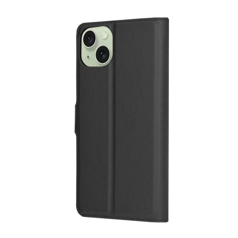 Capa para Apple iPhone 15 Plus, Techsuit, Leather Folio, Preta