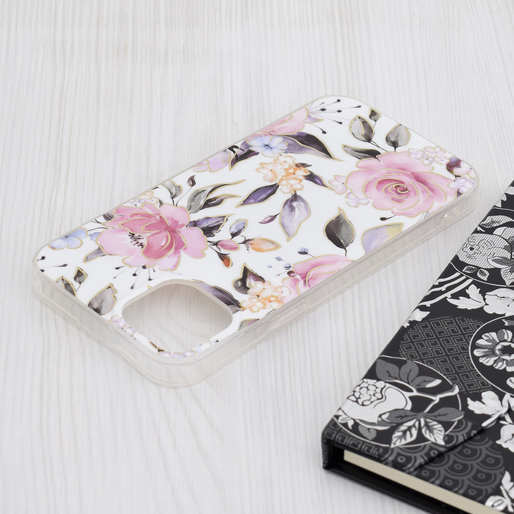 Capa para Apple iPhone 15 Plus, Techsuit, Marble, Branca