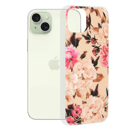 Capa para Apple iPhone 15 Plus, Techsuit, Marble, Bege