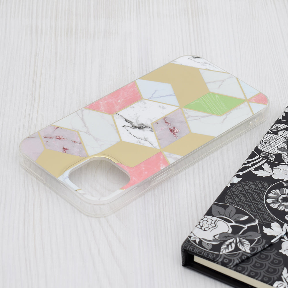 Capa para Apple iPhone 15 Plus, Techsuit, Marble, Roxo