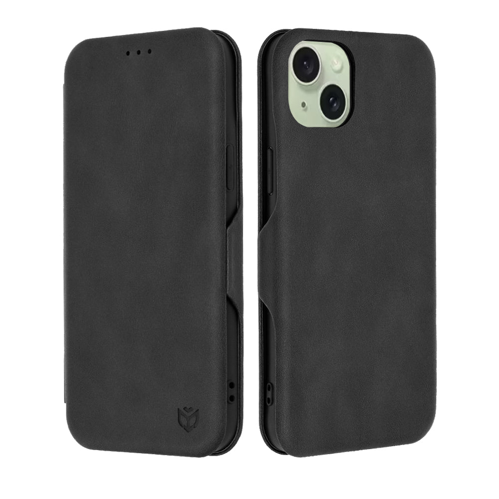 Capa para Apple iPhone 15 Plus, Techsuit, Safe Wallet Plus, Preta
