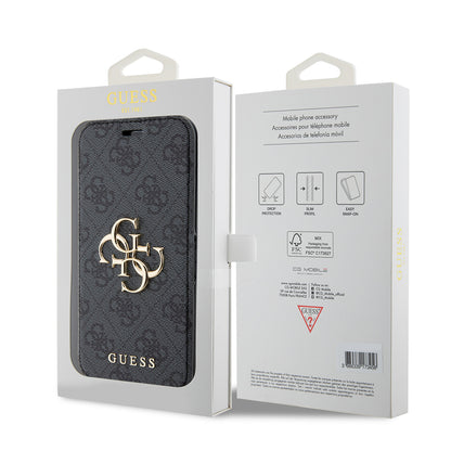 Capa para Apple iPhone 15 Pro, Guess, 4G Book, Cinzento