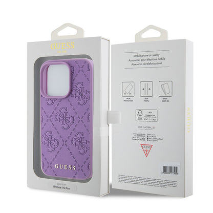 Capa para Apple iPhone 15 Pro, Guess, 4G Estampado, Lilás Claro