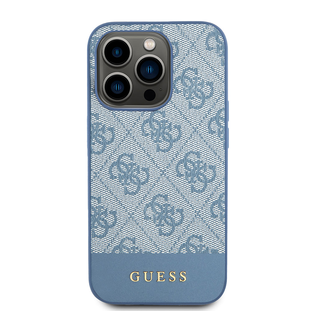 Capa para Apple iPhone 15 Pro, Guess, 4G Stripe, Azul