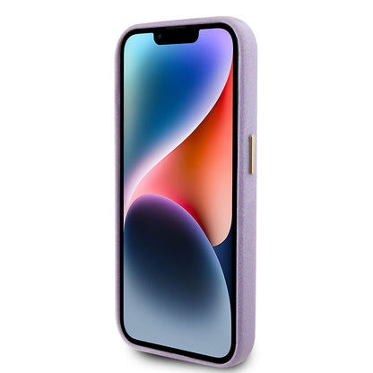 Case for Apple iPhone 15 Pro, Guess, Glitter Glossy Script, Light Purple