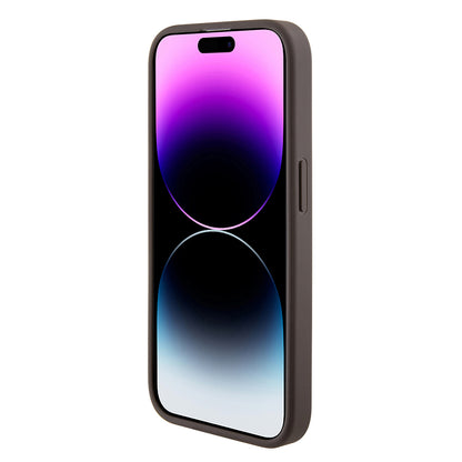 Capa para Apple iPhone 15 Pro, Guess, Grip Stand 4G Triangle Strass, Marrom