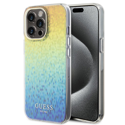Capa para Apple iPhone 15 Pro, Guess, IML Faceted Mirror Disco Iridescent, Multicolor