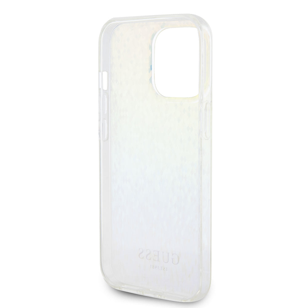 Capa para Apple iPhone 15 Pro, Guess, IML Faceted Mirror Disco Iridescent, Multicolor