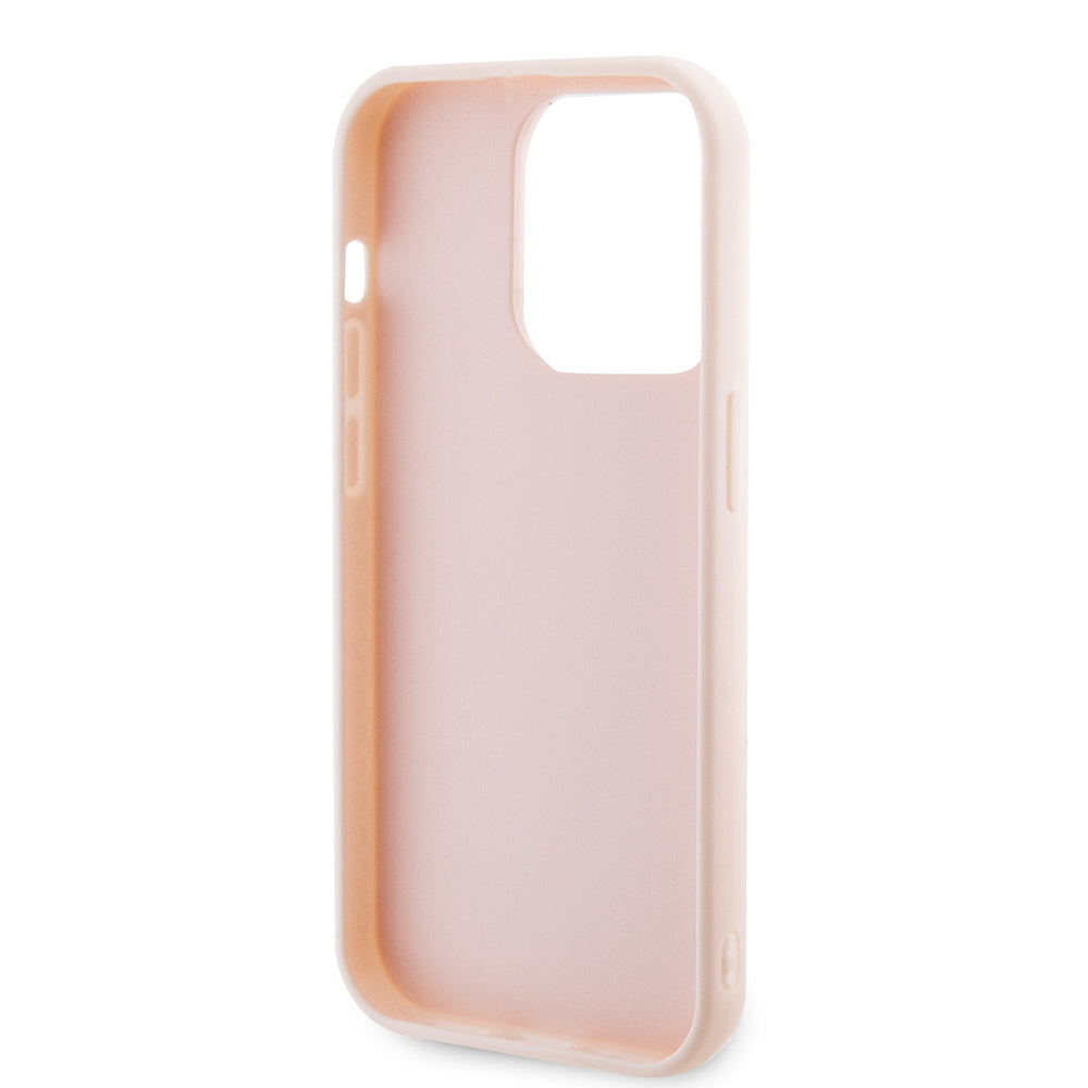 Case for Apple iPhone 15 Pro, Karl Lagerfeld, 3D Rubber Glitter Logo Karl, Pink