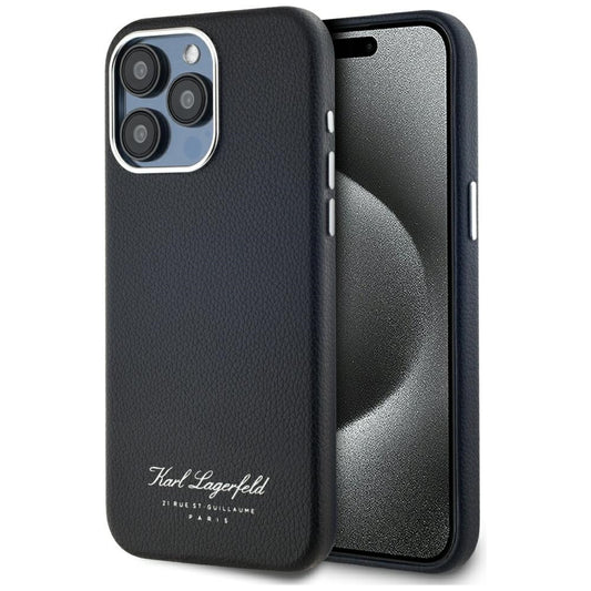 Capa para Apple iPhone 15 Pro, Karl Lagerfeld, Grained Hotel RSG, Preta