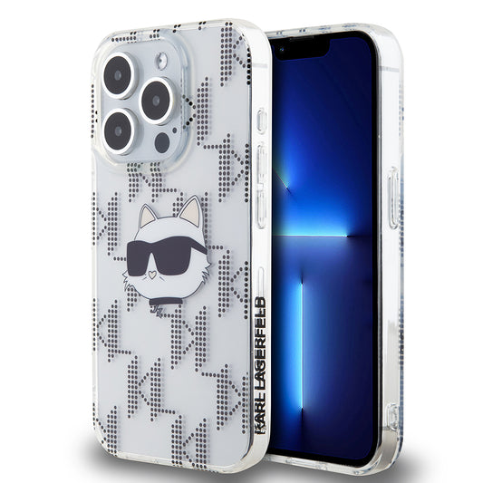 Capa para Apple iPhone 15 Pro, Karl Lagerfeld, IML Electroplated Choupette Head, Transparente