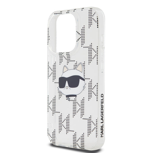Capa para Apple iPhone 15 Pro, Karl Lagerfeld, IML Electroplated Choupette Head, Transparente