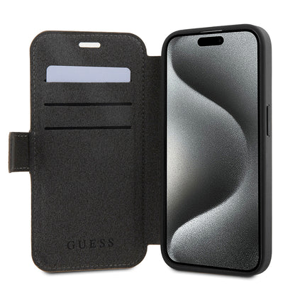 Capa para Apple iPhone 15 Pro Max, Guess, 4G Book, Castanho