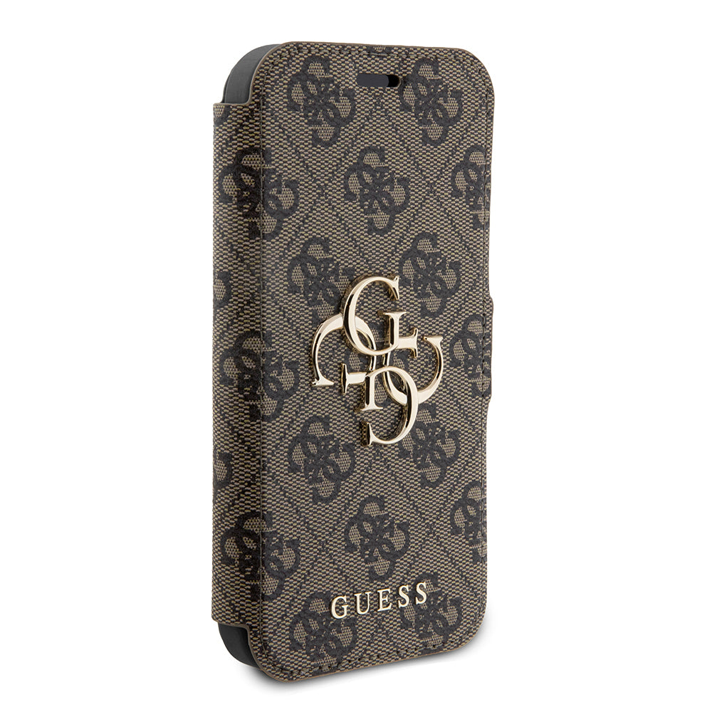 Capa para Apple iPhone 15 Pro Max, Guess, 4G Book, Castanho