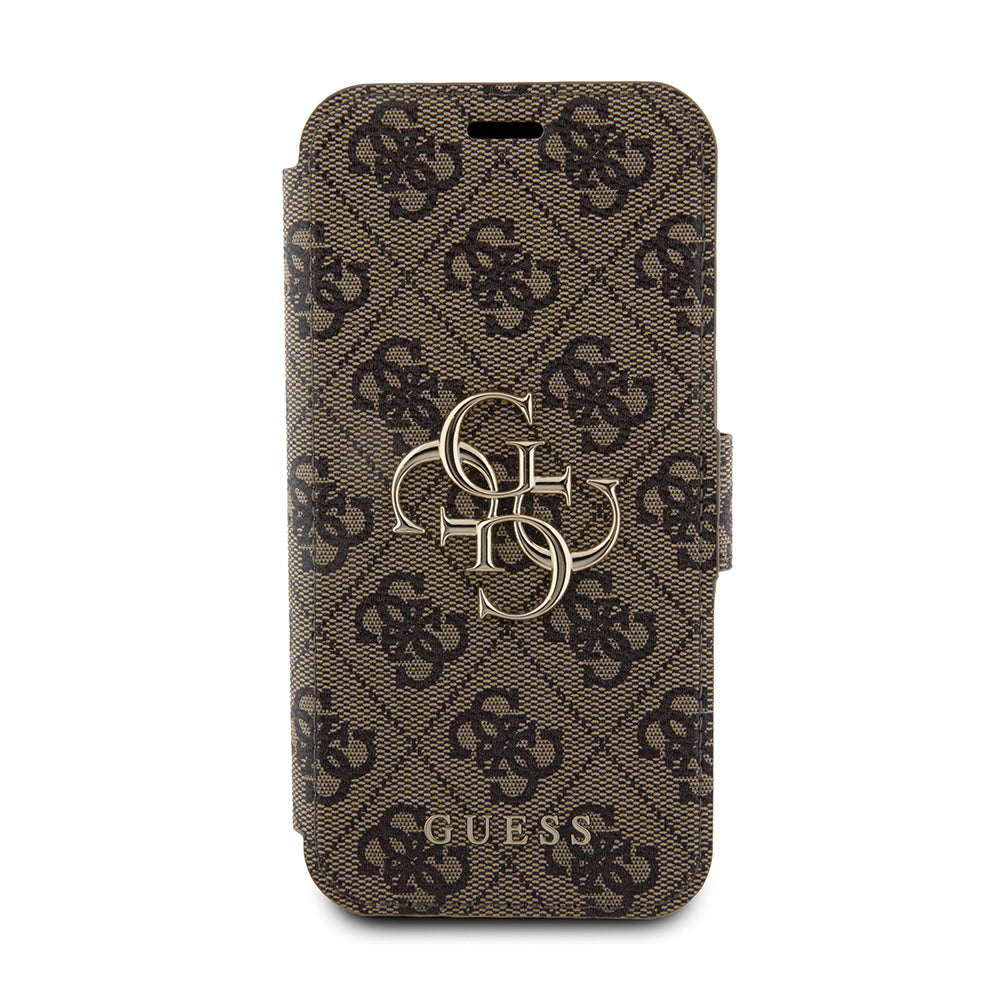 Capa para Apple iPhone 15 Pro Max, Guess, 4G Book, Castanho