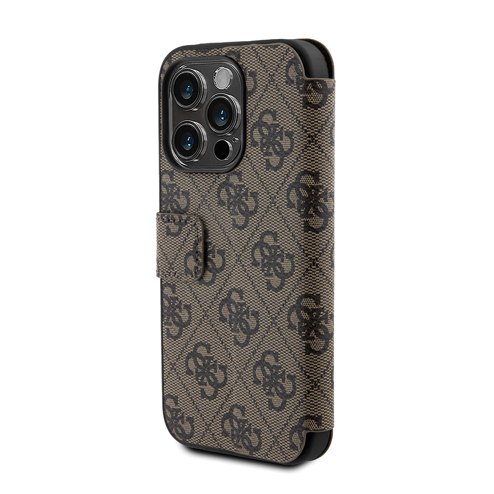 Capa para Apple iPhone 15 Pro Max, Guess, 4G Book, Castanho