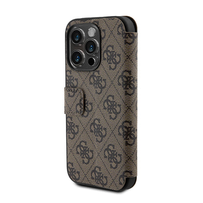 Capa para Apple iPhone 15 Pro Max, Guess, 4G Book, Castanho