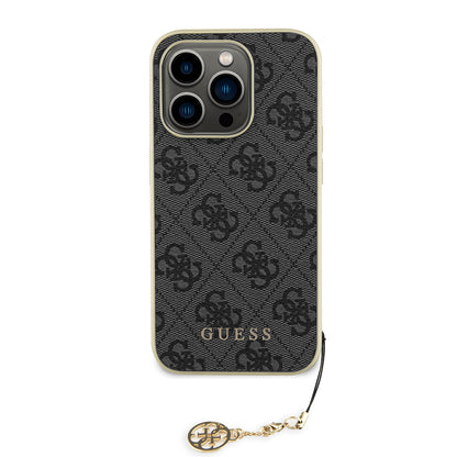 Capa para Apple iPhone 15 Pro Max, Guess, 4G Charm, Cinzento