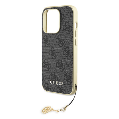 Capa para Apple iPhone 15 Pro Max, Guess, 4G Charm, Cinzento