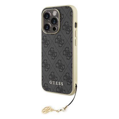 Capa para Apple iPhone 15 Pro Max, Guess, 4G Charm, Cinzento