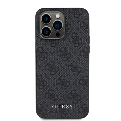 Capa para Apple iPhone 15 Pro Max, Guess, 4G Metal Gold Logo, Cinza