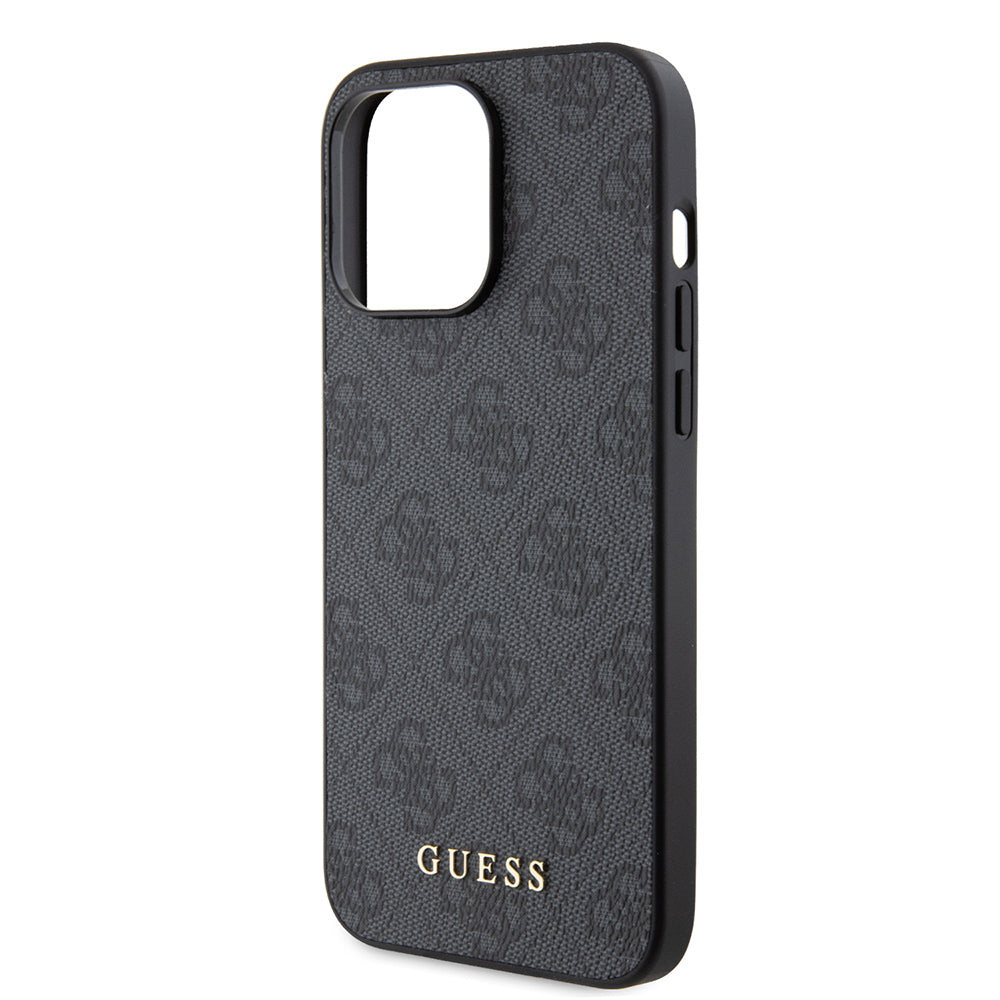 Capa para Apple iPhone 15 Pro Max, Guess, 4G Metal Gold Logo, Cinza
