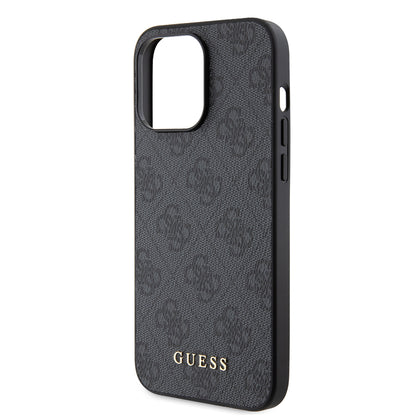 Capa para Apple iPhone 15 Pro Max, Guess, 4G Metal Gold Logo, Cinza