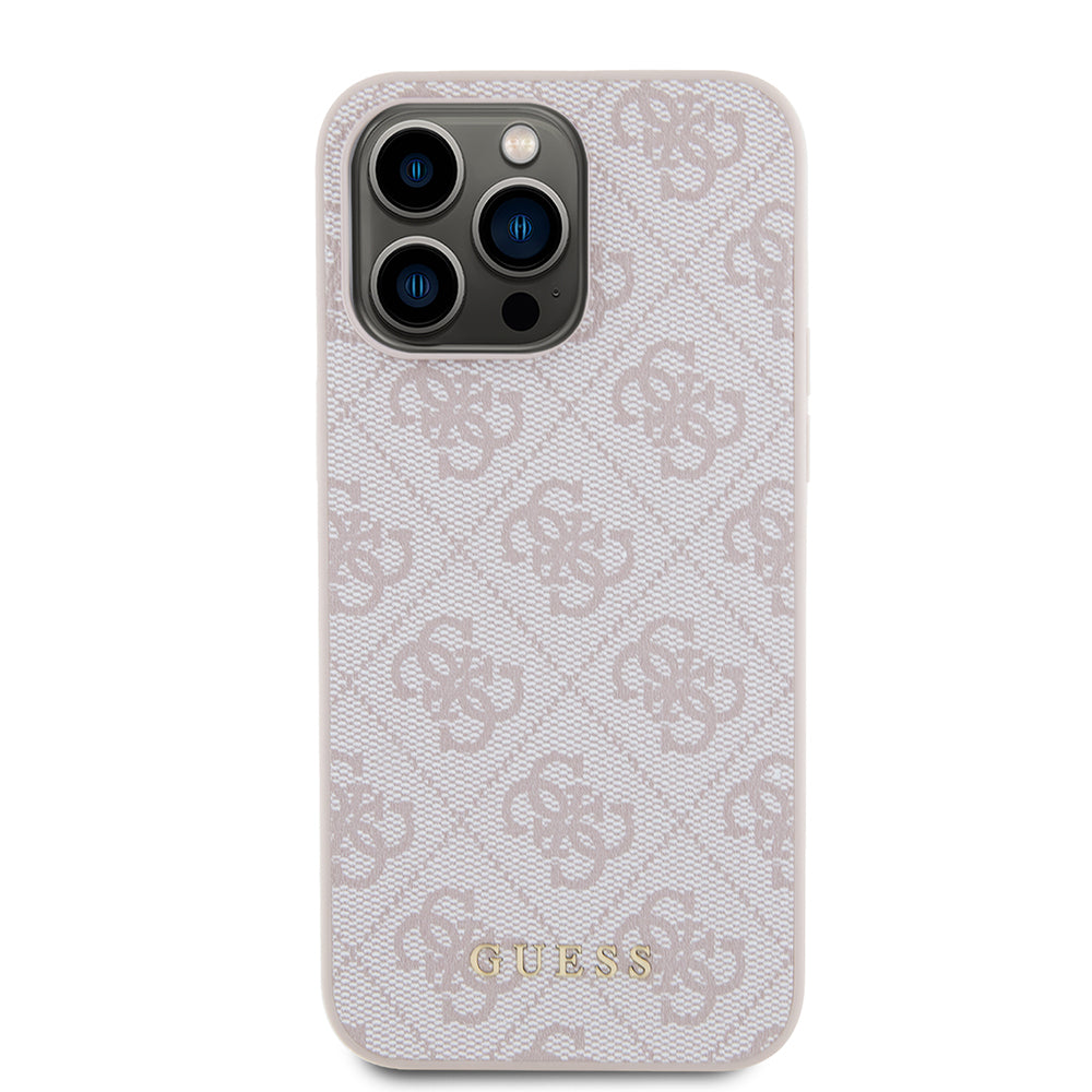 Capa para Apple iPhone 15 Pro Max, Guess, 4G Metal Gold Logo, Rosa