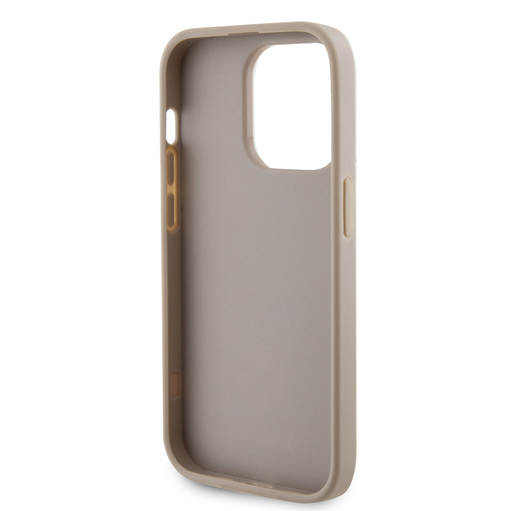 Case for Apple iPhone 15 Pro Max, Guess, 4G Strass Metal Logo, Gold