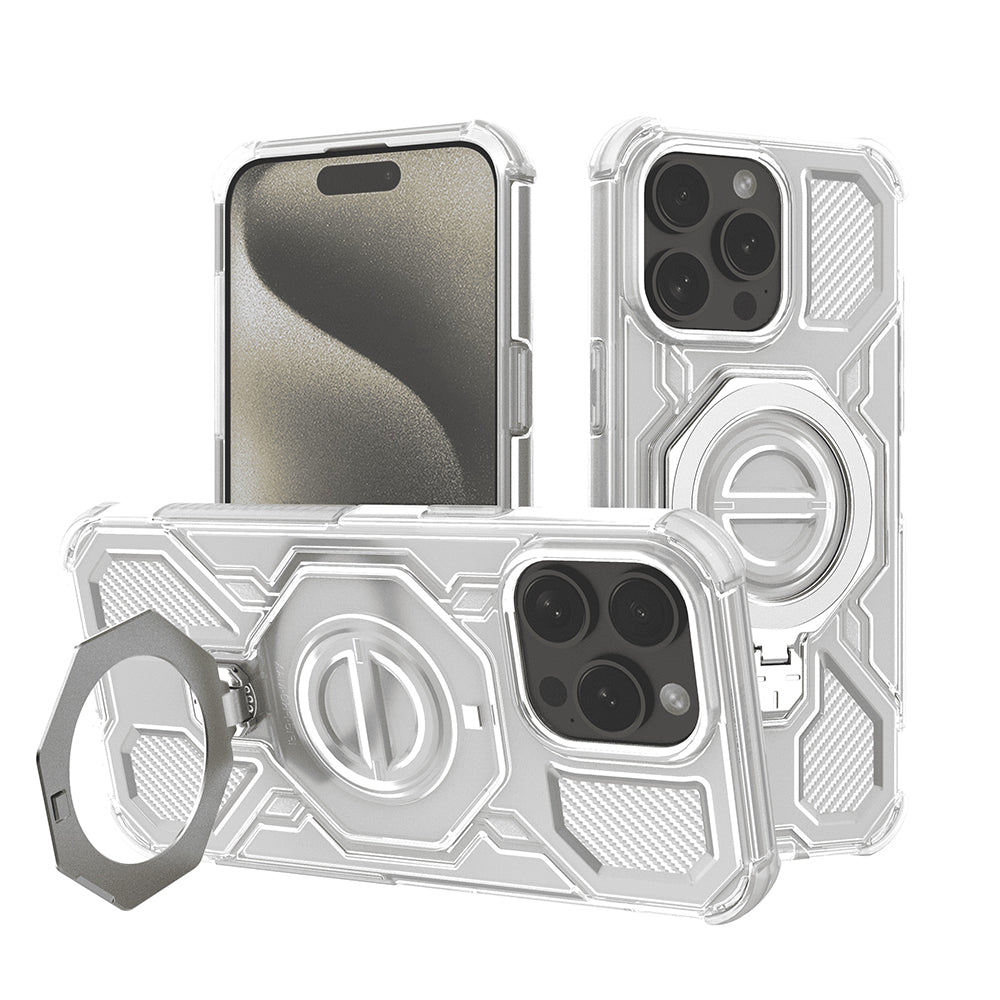 Case for Apple iPhone 15 Pro Max, Techsuit, Carbon Shield Pro, White